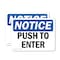Signmission Push To Open, 10 in W x Rectangle, Vinyl Decal OS-2PACK-NS-D-710-L-17927 - alternate 1